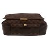 Louis Vuitton  Abbesses shoulder bag  in ebene damier canvas  and brown leather - Detail D1 thumbnail