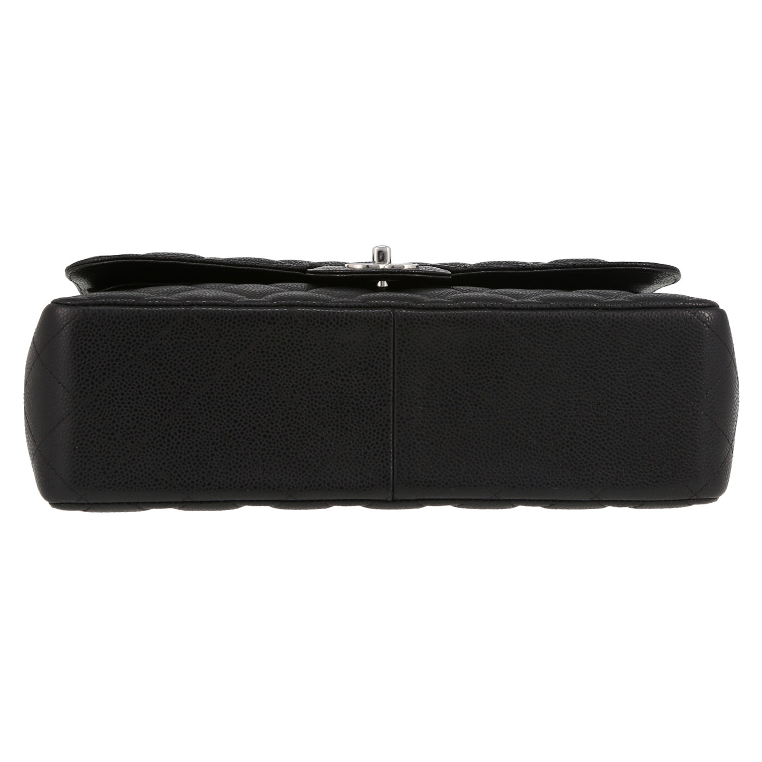 Borsa a tracolla Chanel  Timeless Jumbo in pelle martellata e trapuntata nera - Detail D1