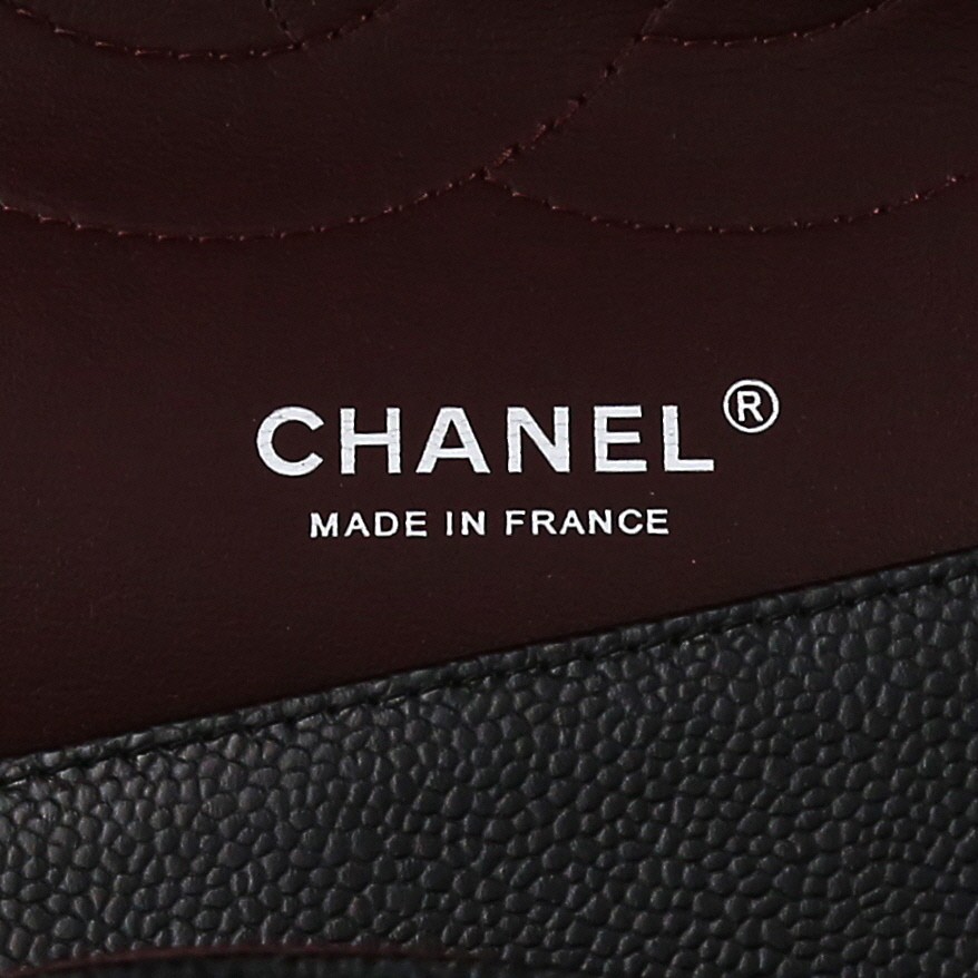 Borsa a tracolla Chanel  Timeless Jumbo in pelle martellata e trapuntata nera - Detail D2