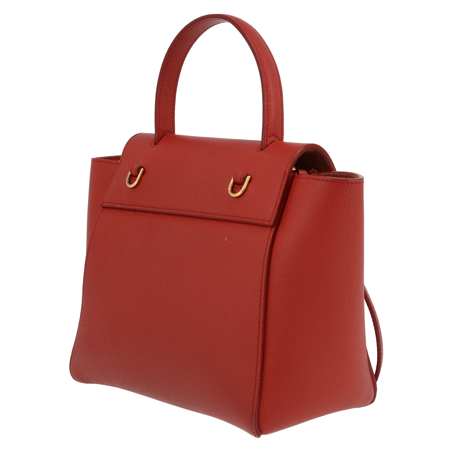 Borsa Celine  Belt nano  in pelle martellata rossa - Detail D5