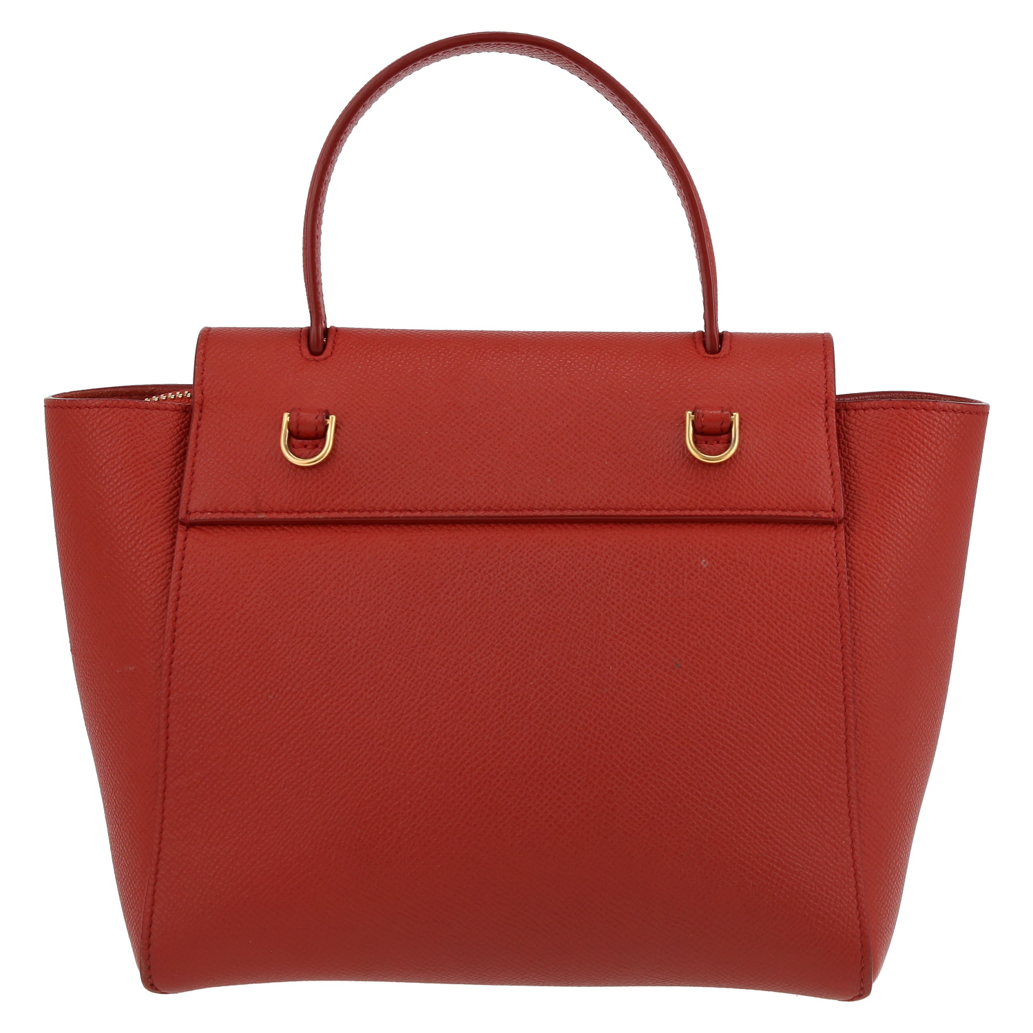Borsa Celine  Belt nano  in pelle martellata rossa - Detail D7
