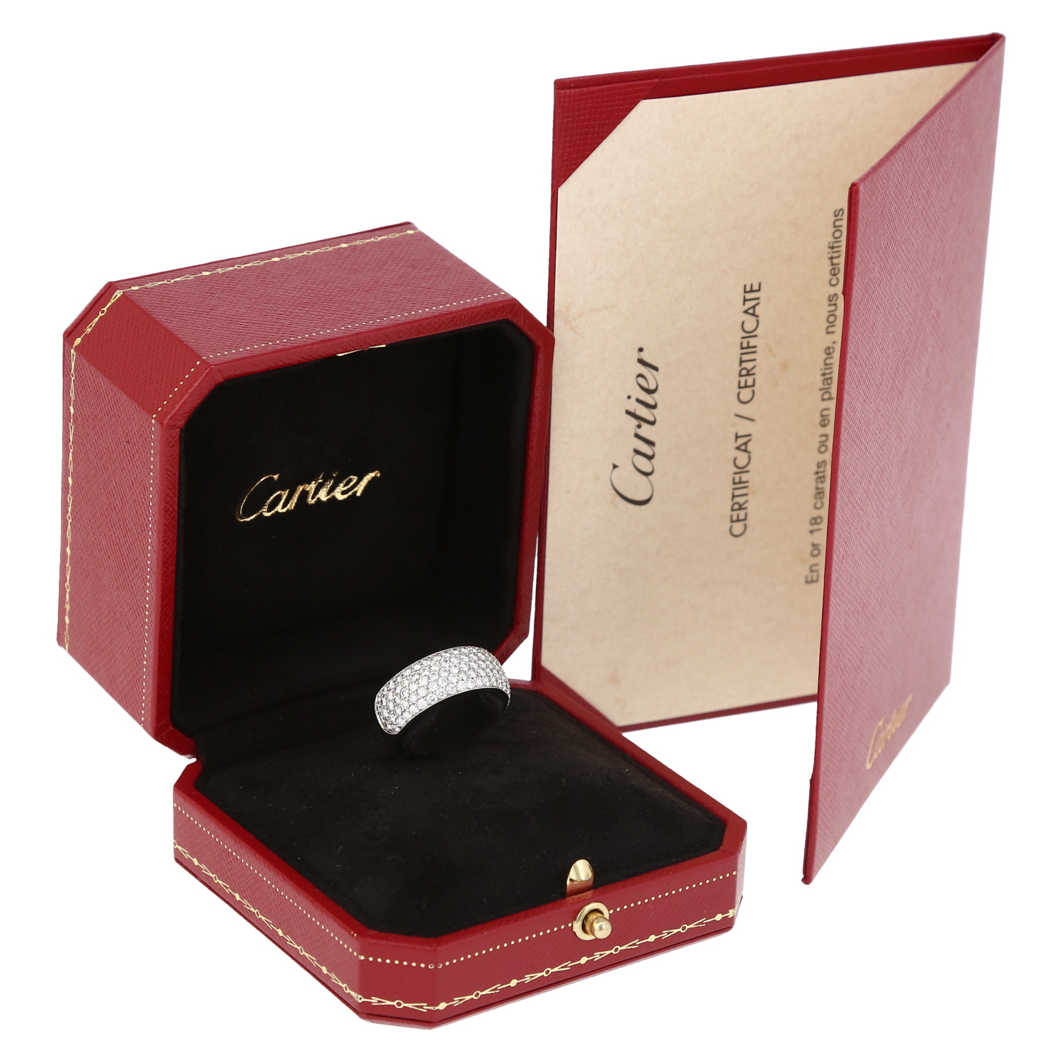 Bague Cartier  en or blanc et diamants - Detail D2