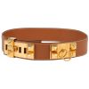 Hermès  Médor belt  in gold Swift leather - 00pp thumbnail