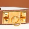 Hermès  Médor belt  in gold Swift leather - Detail D1 thumbnail