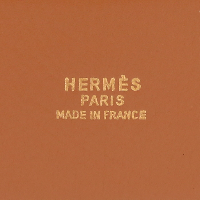 Cinturón Hermès  Médor en cuero swift color oro - Detail D2