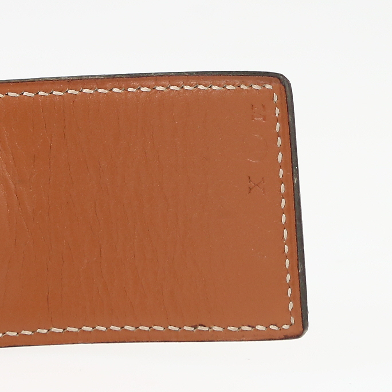 Cinturón Hermès  Médor en cuero swift color oro - Detail D3