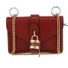 Chloé  Aby mini handbag  in brown leather - Detail D2 thumbnail