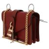 Chloé  Aby mini handbag  in brown leather - Detail D3 thumbnail