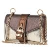 Chloé  Aby mini handbag  in gold, bronze and brown glittering leather - 00pp thumbnail