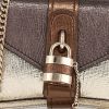 Chloé  Aby mini handbag  in gold, bronze and brown glittering leather - Detail D1 thumbnail