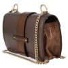 Chloé  Aby mini handbag  in gold, bronze and brown glittering leather - Detail D5 thumbnail