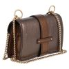 Chloé  Aby mini handbag  in gold, bronze and brown glittering leather - Detail D6 thumbnail