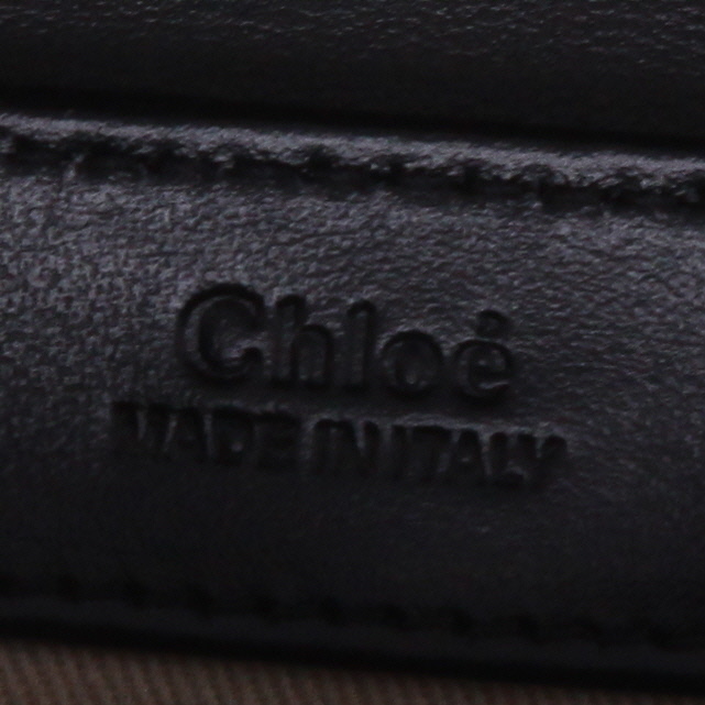 Chloé C shoulder bag in gold grained leather - Detail D9