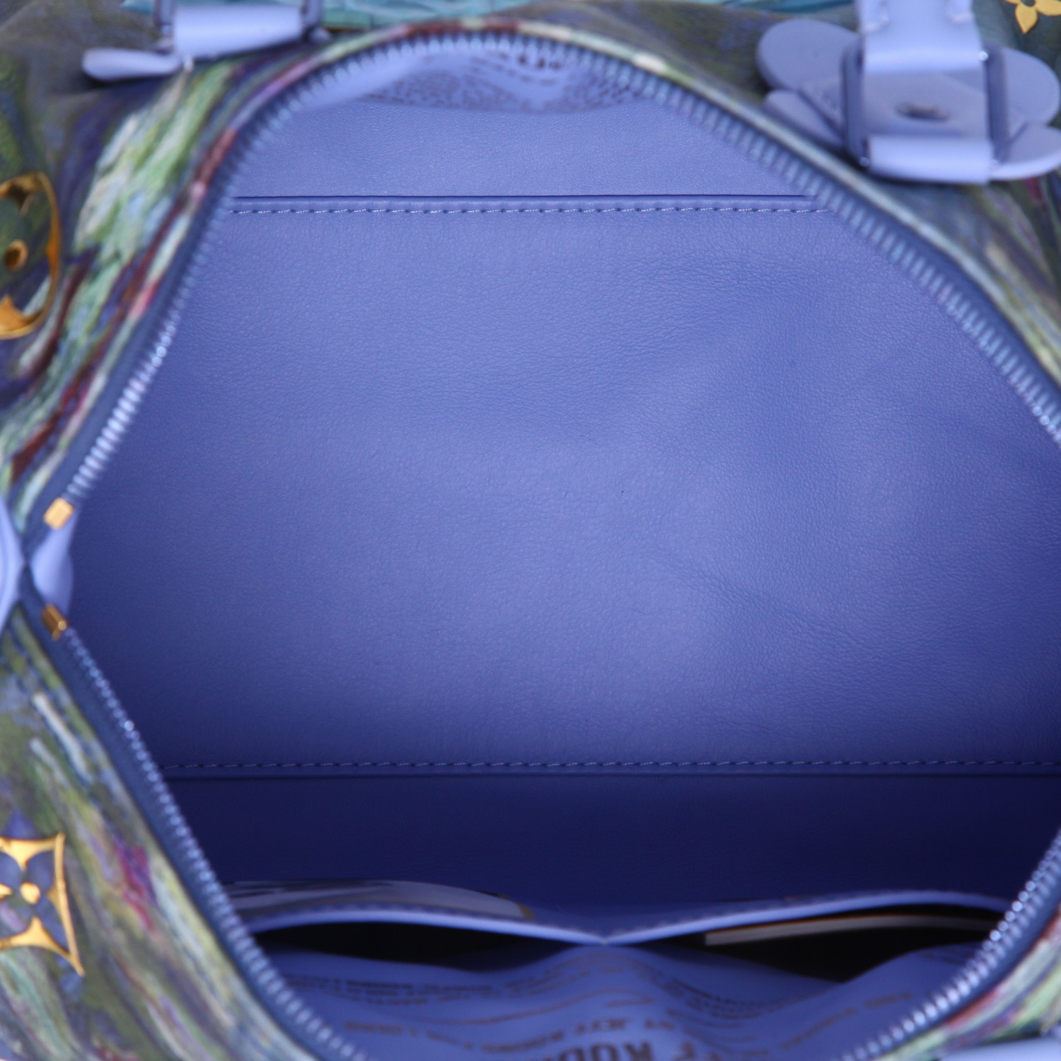 Bolso de mano Louis Vuitton  Speedy Editions Limitées Monet Jeff Koons en cuero azul - Detail D3