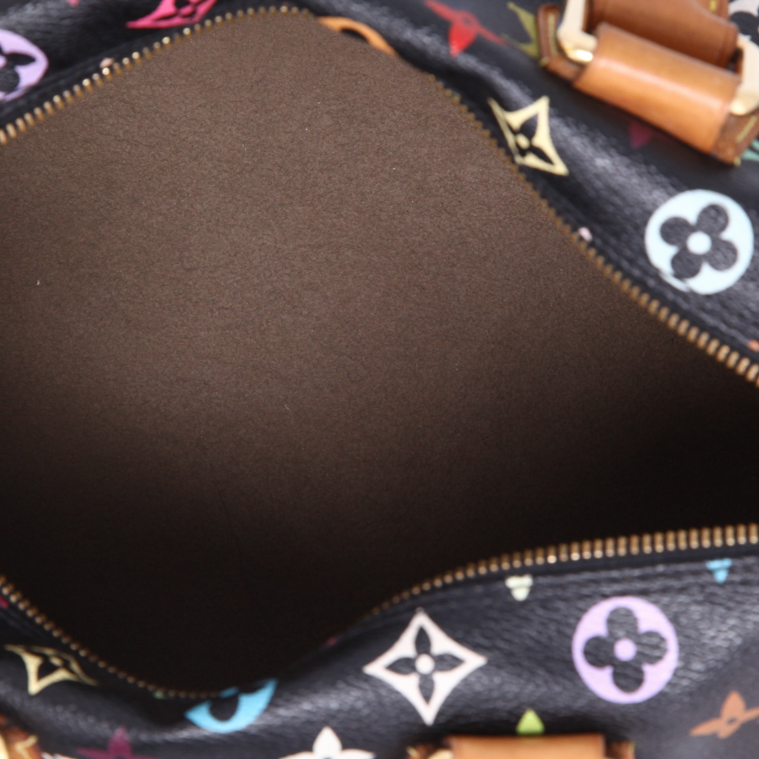 Borsa Louis Vuitton  Speedy Editions Limitées in tela monogram multicolore e nera e pelle naturale - Detail D3