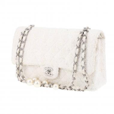 Bolso de mano Chanel  Timeless en tweed blanco