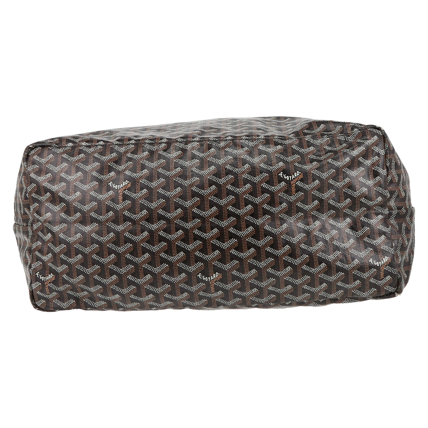 Shopping bag Goyard  Saint-Louis in tela Goyardine nera e pelle nera - Detail D1