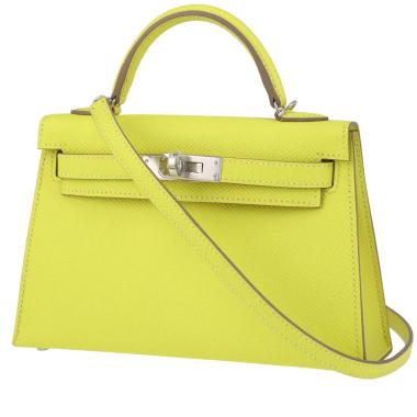 Borsa Hermès  Kelly 20 cm in pelle Epsom gialla