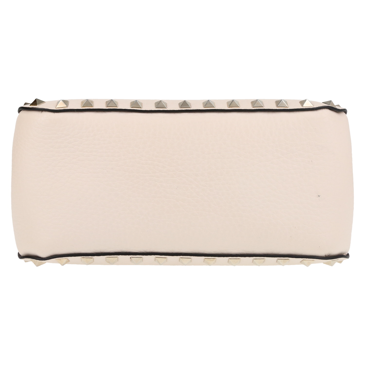 Bolso bandolera Valentino Garavani  Rockstud modelo pequeño  en cuero blanquecino - Detail D1