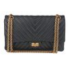 Chanel  Chanel 2.55 handbag  in grey quilted iridescent leather - 360 thumbnail