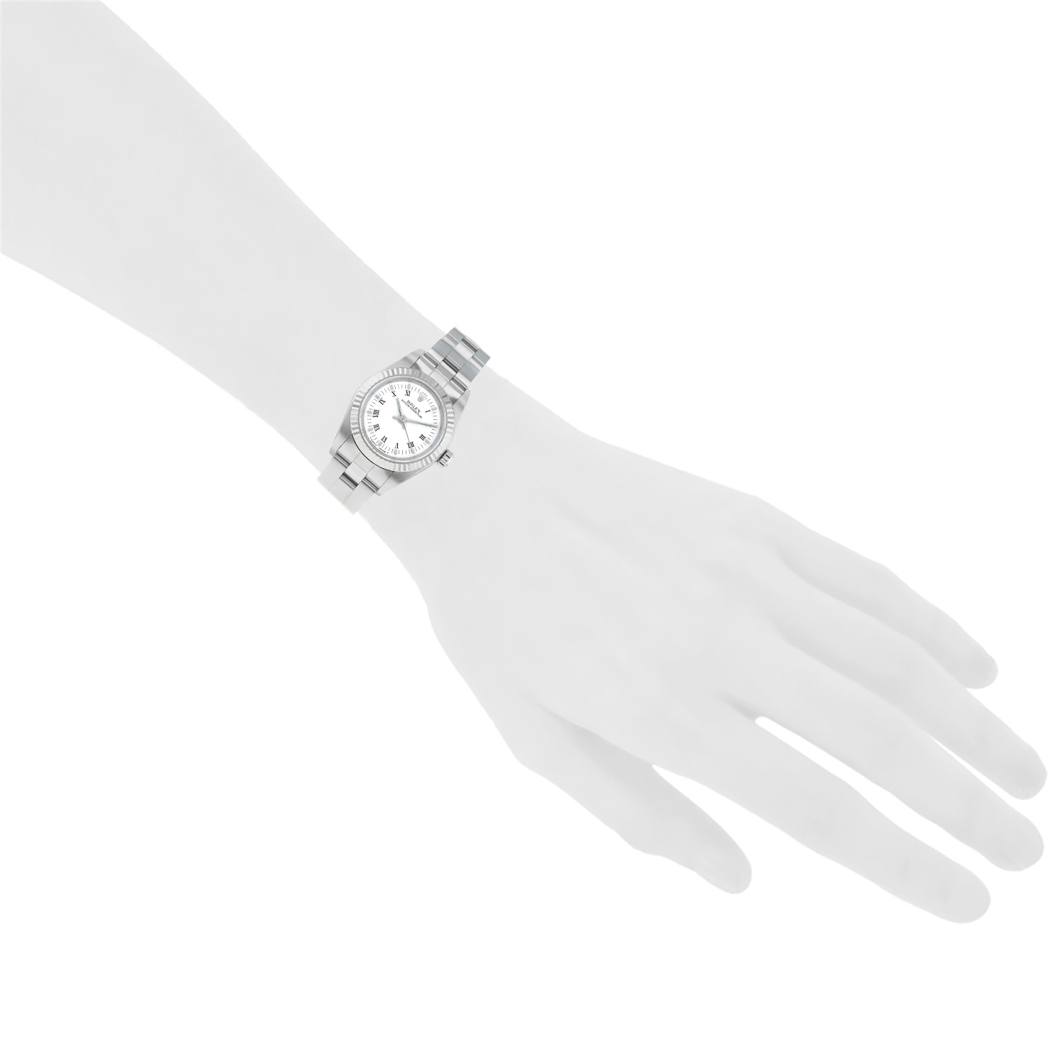 Rolex Lady Oyster Perpetual  in gold and stainless steel Ref: Rolex - 76094  Circa 1998 - Detail D1