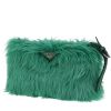 Prada   small model  pouch  in green synthetic furr - 00pp thumbnail