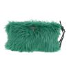 Prada   small model  pouch  in green synthetic furr - 360 thumbnail