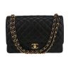 Chanel  Timeless Maxi Jumbo handbag  in black quilted grained leather - 360 thumbnail