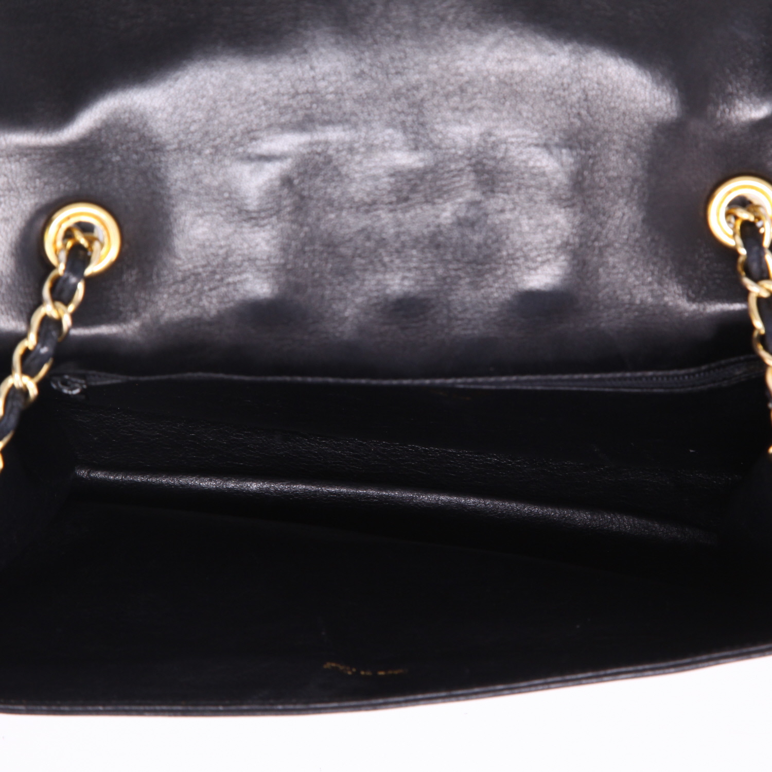 Sac à main Chanel  Vintage en cuir matelassé noir - Detail D3