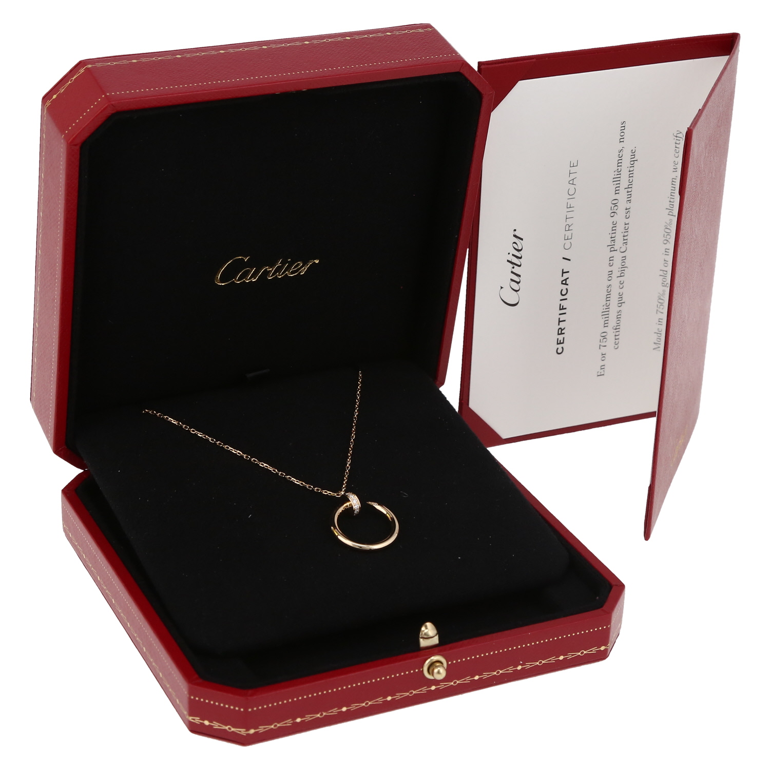 Collier Cartier Juste un clou en or jaune et diamants - Detail D2