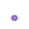 Poiray Fil ring in white gold, amethyst and diamonds - 360 thumbnail