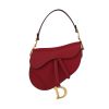 Dior  Saddle handbag  in burgundy leather - 360 thumbnail