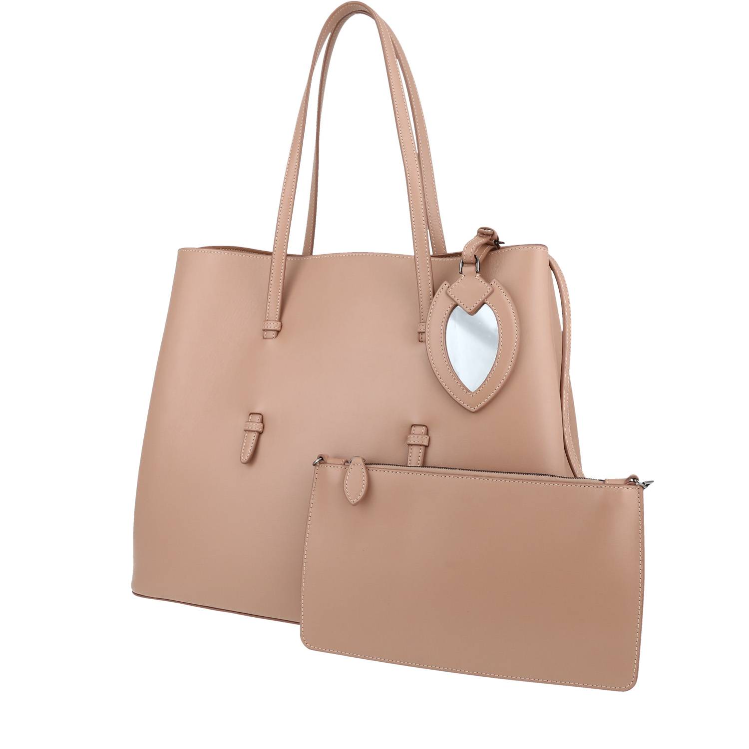 Shopping Bag In Rosy Leather