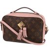 Louis Vuitton  Saintonge shoulder bag  in brown monogram canvas  and pink leather - 00pp thumbnail