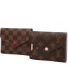 Louis Vuitton  Victorine small  wallet  in brown monogram canvas  and pink leather - 00pp thumbnail