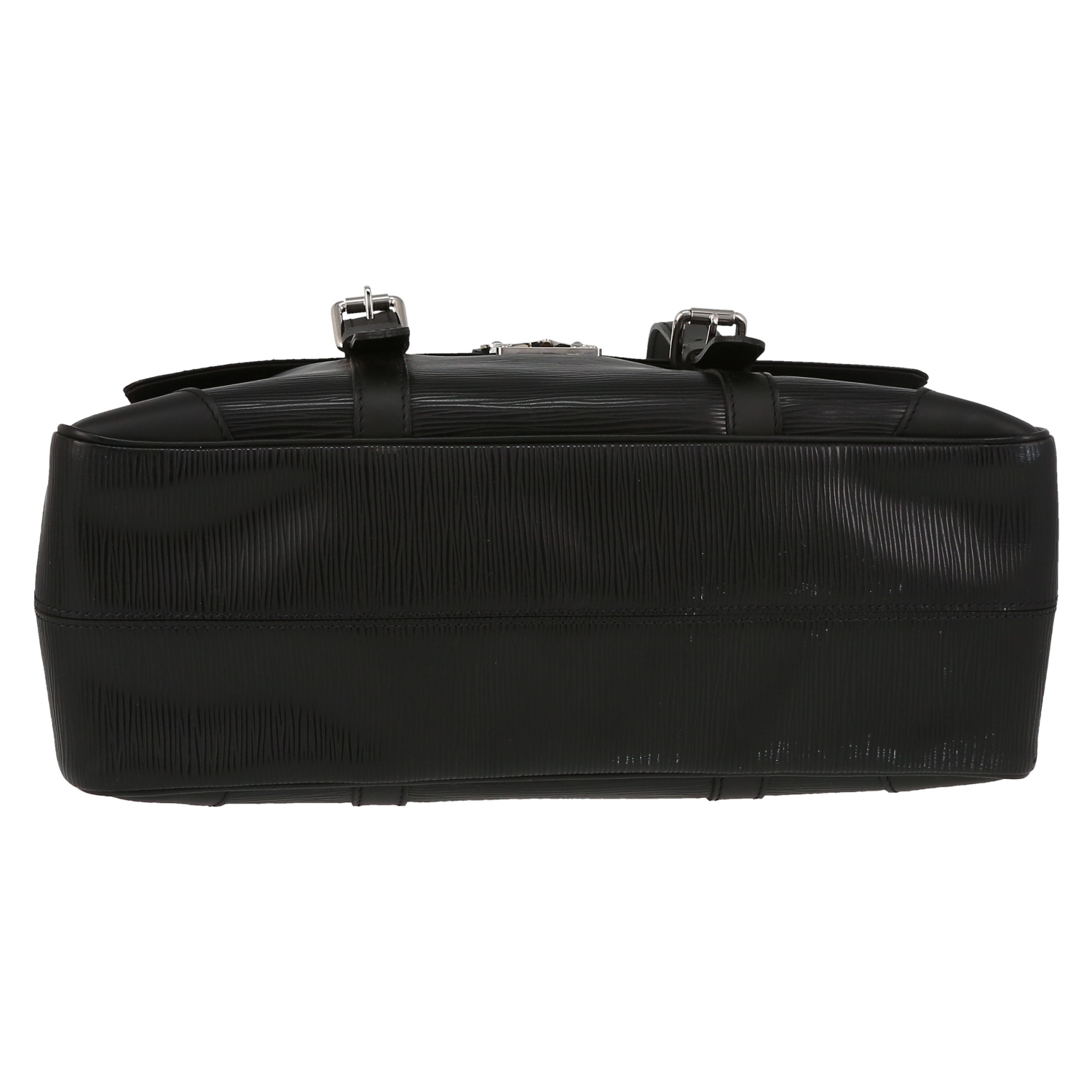 Louis Vuitton  Ségur bag worn on the shoulder or carried in the hand  in black epi leather - Detail D1