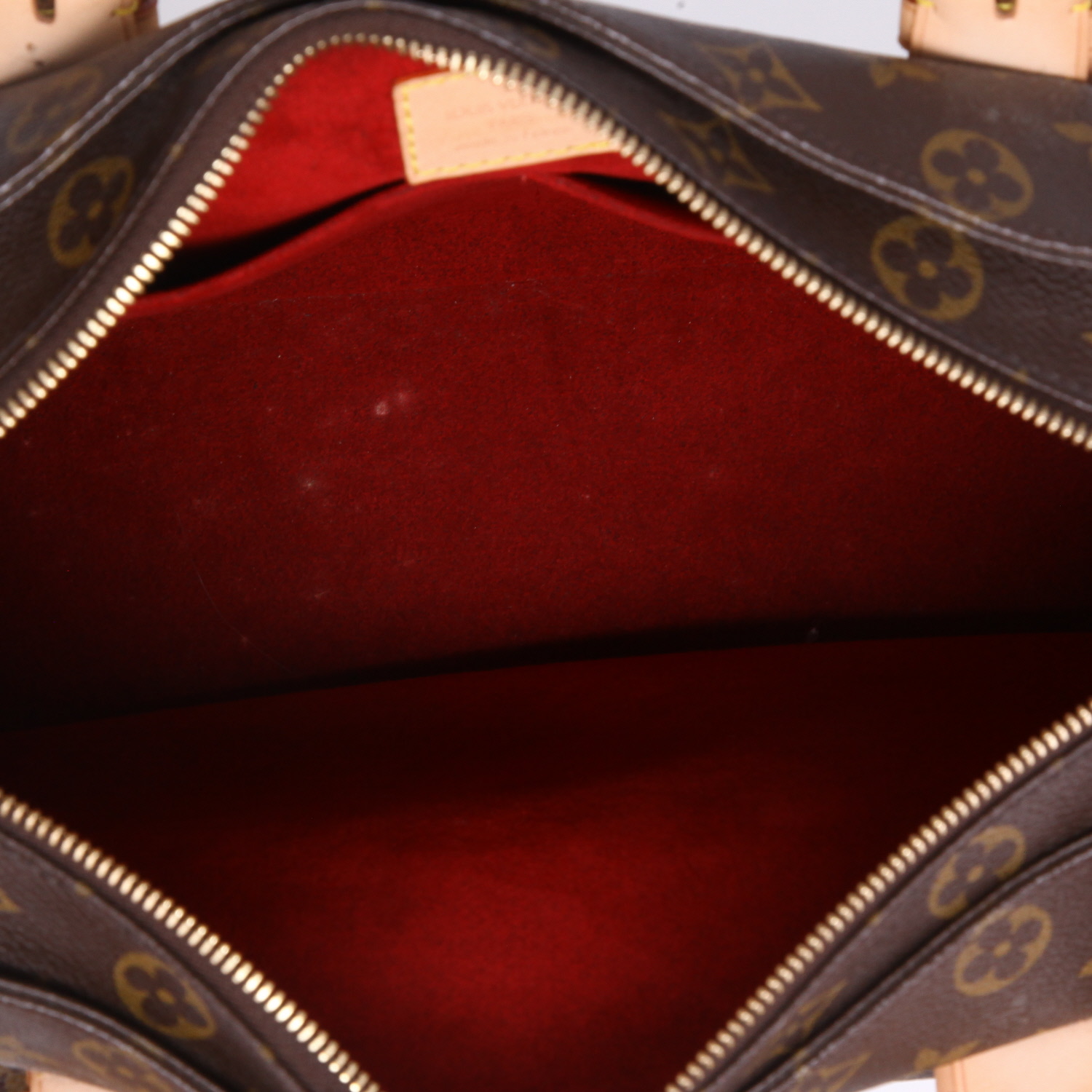 Louis Vuitton  Multipli Cité handbag  in brown monogram canvas  and natural leather - Detail D3