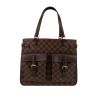Shopping bag Louis Vuitton  Uzès in tela cerata con motivo a scacchi marrone e pelle liscia marrone - 360 thumbnail