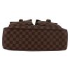 Shopping bag Louis Vuitton  Uzès in tela cerata con motivo a scacchi marrone e pelle liscia marrone - Detail D1 thumbnail