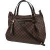 Louis Vuitton  Evora handbag  in ebene damier canvas  and brown leather - 00pp thumbnail