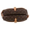 Louis Vuitton  Saumur small model  shoulder bag  in brown monogram canvas  and natural leather - Detail D1 thumbnail