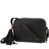 Borsa a tracolla Gucci  Soho Disco in pelle martellata nera - 00pp thumbnail