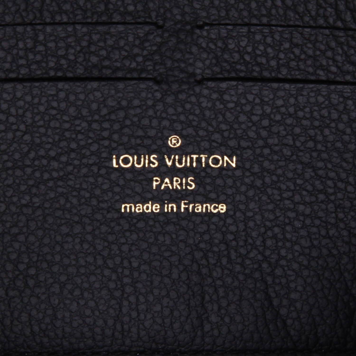 Portefeuille Louis Vuitton  Clémence en cuir monogram empreinte noir - Detail D2