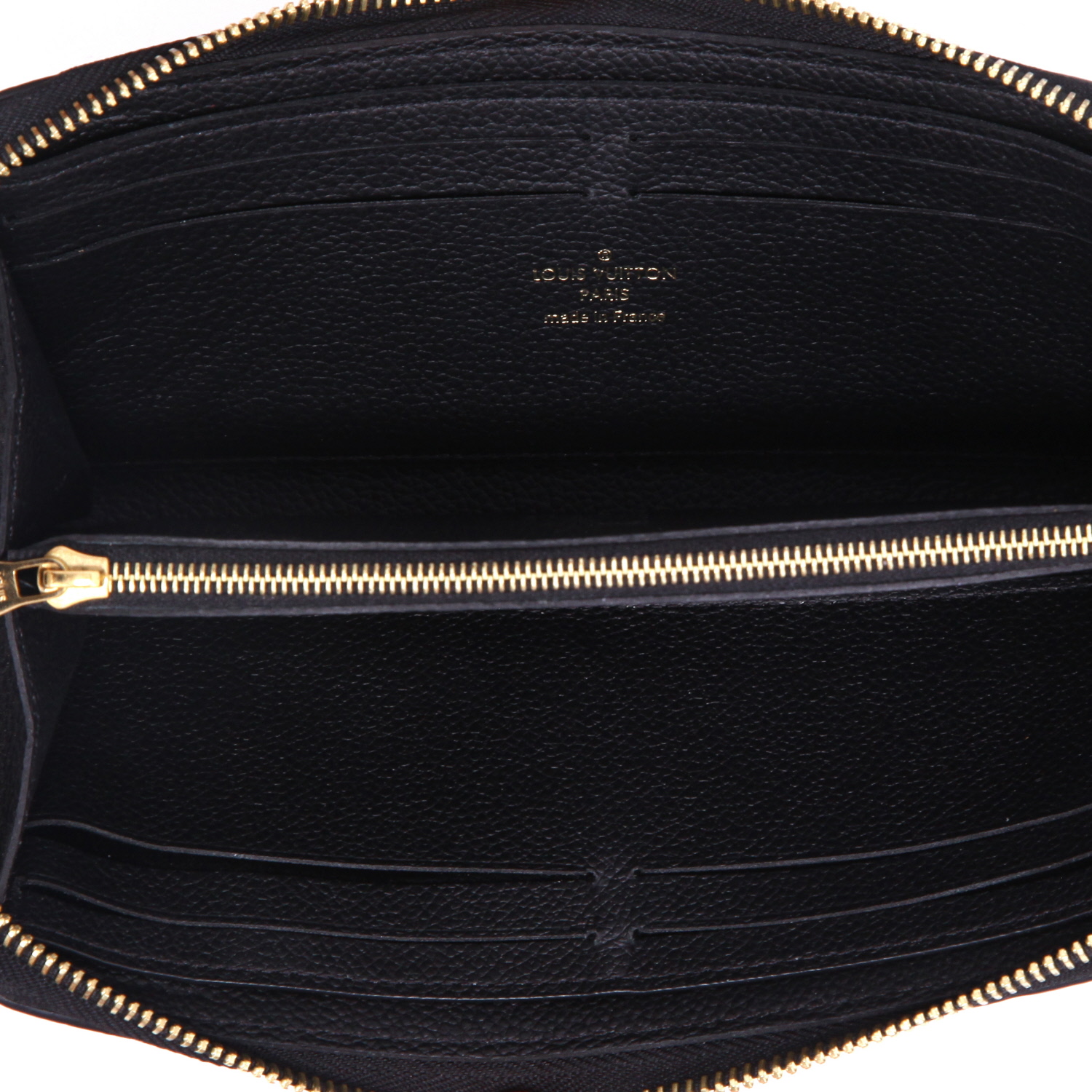 Louis Vuitton  Clémence wallet  in black empreinte monogram leather - Detail D3