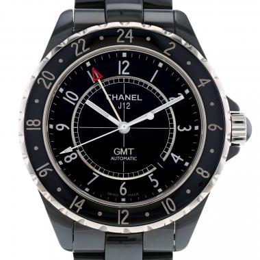 Reloj Chanel J12 GMT de cerámica negra Ref: Chanel - H2012  Circa 2010