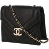 Bolso bandolera Chanel  Envelope en cuero negro - 00pp thumbnail