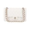 Sac à main Chanel  Timeless Classic en cuir matelassé blanc - 360 thumbnail