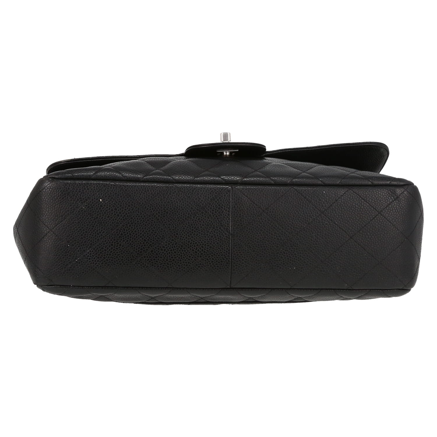 Sac bandoulière Chanel  Timeless Jumbo en cuir grainé matelassé noir - Detail D1