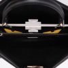Fendi  Peekaboo medium model  shoulder bag  in black leather  and black python - Detail D3 thumbnail