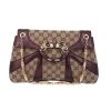 Gucci  Dragon bag worn on the shoulder or carried in the hand  in beige monogram canvas  and purple leather - 360 thumbnail